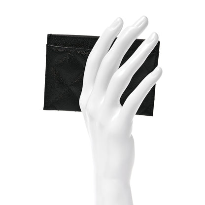 Chanel Caviar Quilted Studded CC Card Holder Black 2 of 12