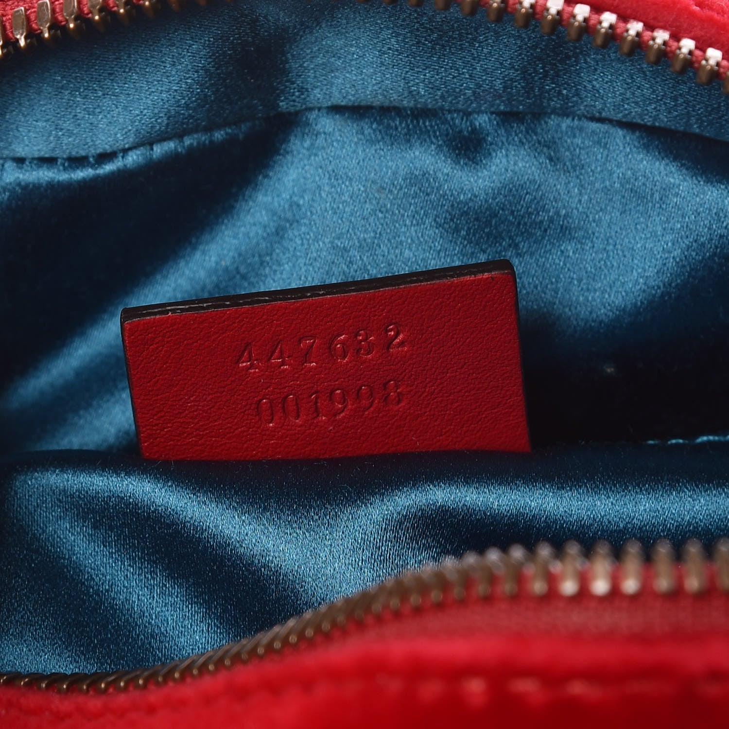 Gucci Velvet Matelasse Small GG Marmont Chain Shoulder Bag Hibiscus Red 7 of 9