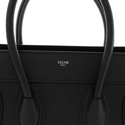 Celine Drummed Calfskin Micro Luggage Black 7 of 11