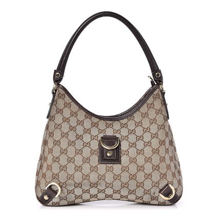 Gucci Monogram Medium Abbey D Ring Hobo Brown 1 of 11