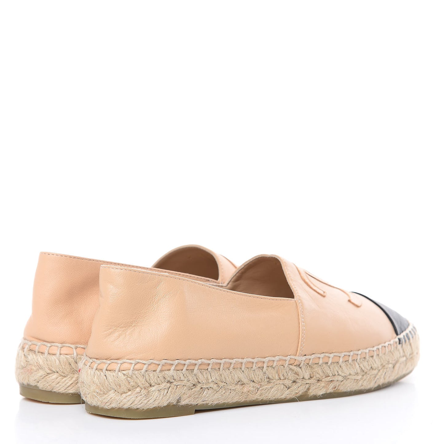 Lambskin CC Espadrilles 35 Beige Black