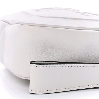 Prada Grace Lux Triangle Logo Embossed Triangle Wristlet Pouch White 9 of 9