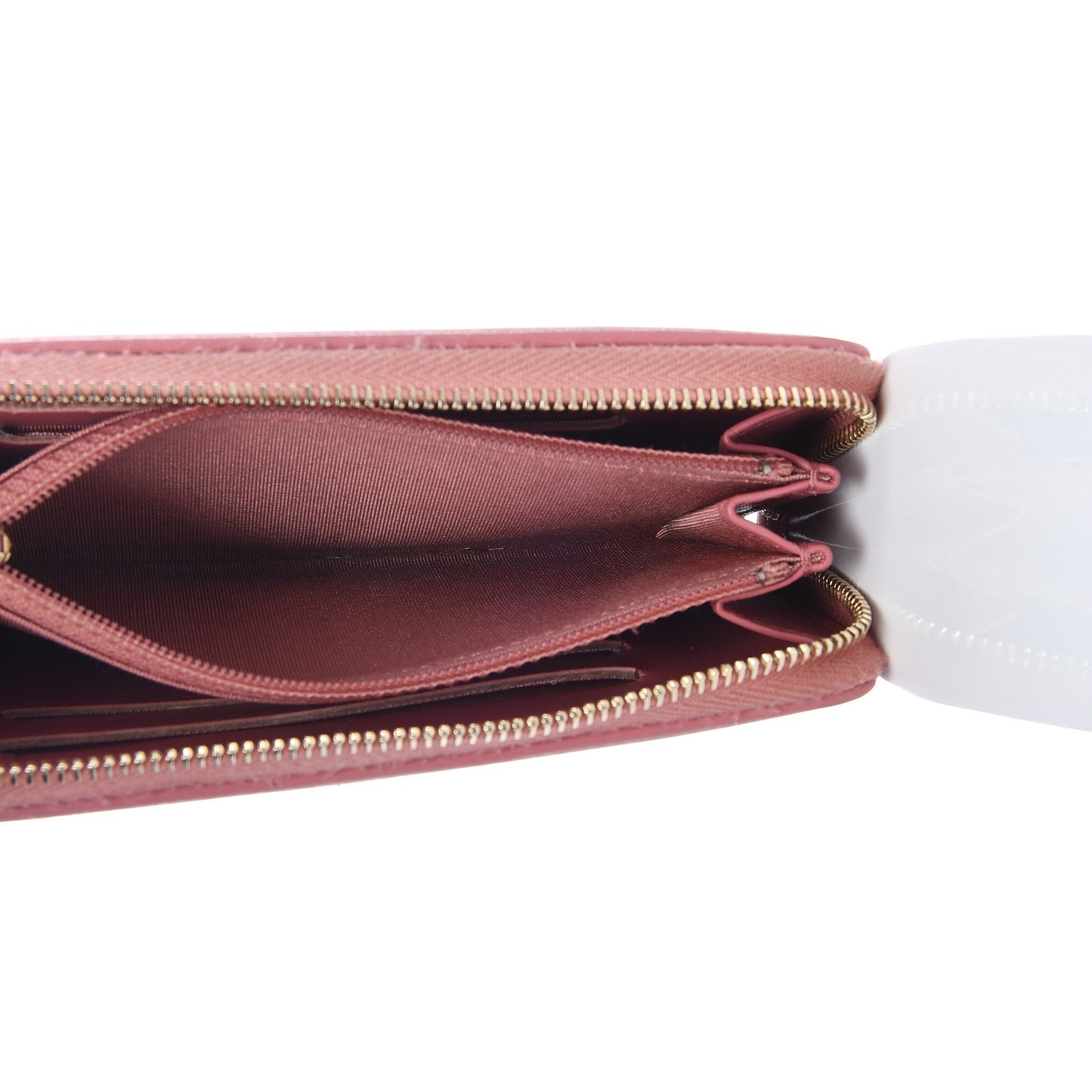 Caviar Quilted Medium Filigree Zip Around Wallet Pink