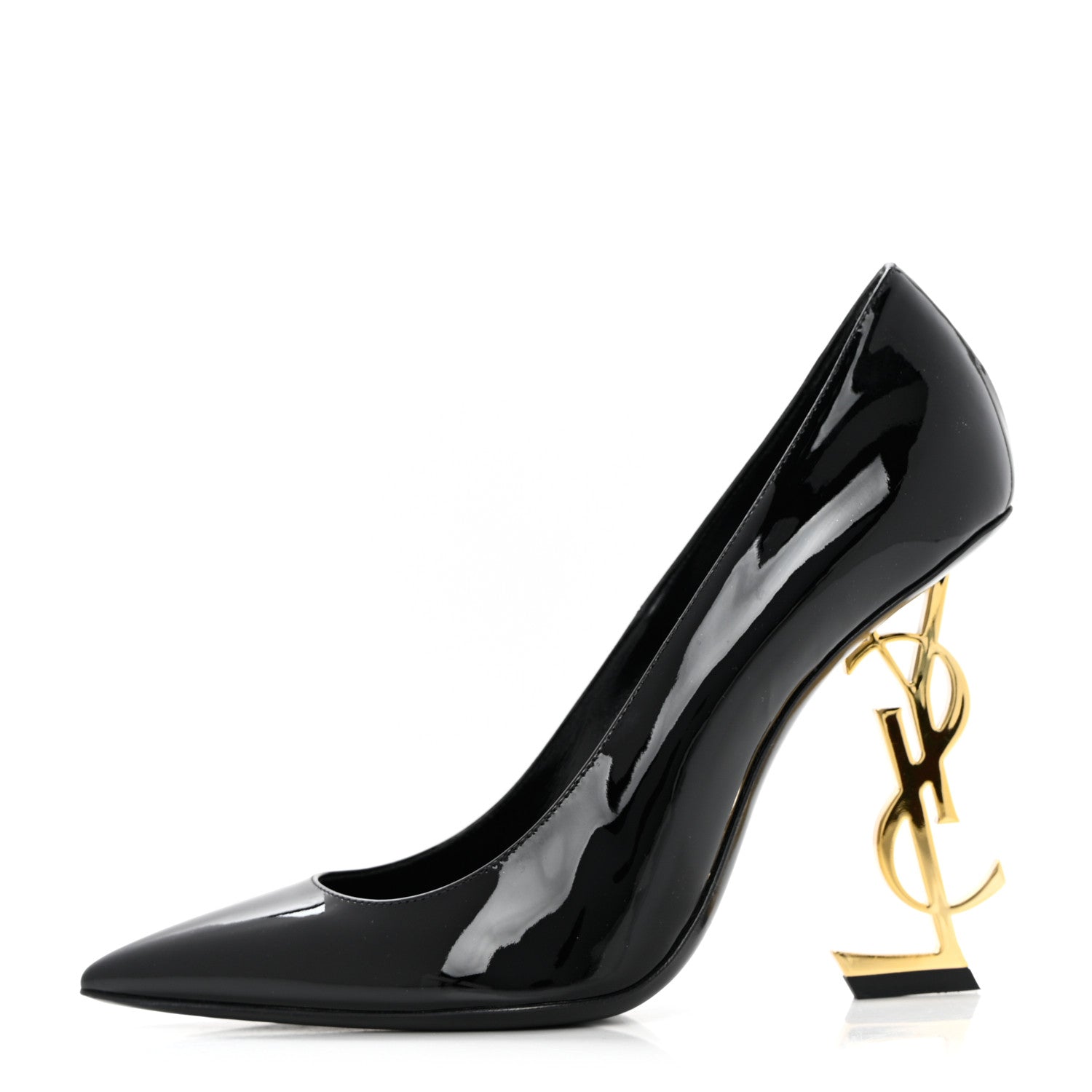 Saint Laurent Patent Opyum 110 Pumps 38 Black Gold 1 of 9