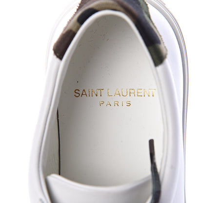 Saint Laurent Calfskin Camouflage Womens Andy Low Top Sneakers 35.5 Optic White 6 of 7