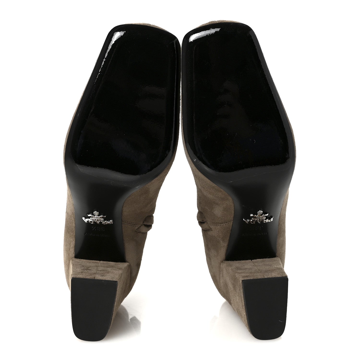 Prada Camoscio Stretch Boots 38.5 Pietra 6 of 9
