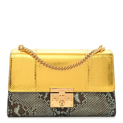 Gucci Metallic Snakeskin Medium Padlock Shoulder Bag Multicolor Multicolor Multicolor 1 of 15