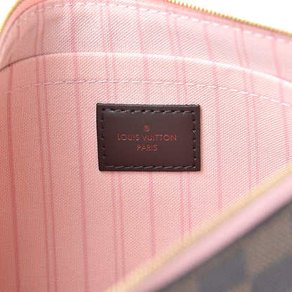Louis Vuitton Damier Ebene Neverfull MM GM Pochette Rose Ballerine 6 of 8
