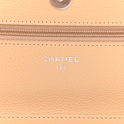 Chanel Caviar Quilted Wallet On Chain WOC Beige 7 of 10