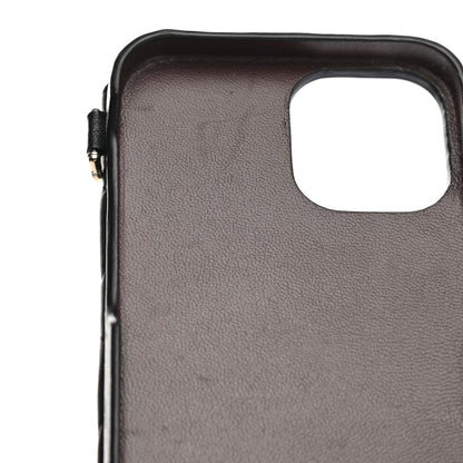 Chanel Lambskin Quilted iPhone XII Pro Holder With Chain Black 7 of 8