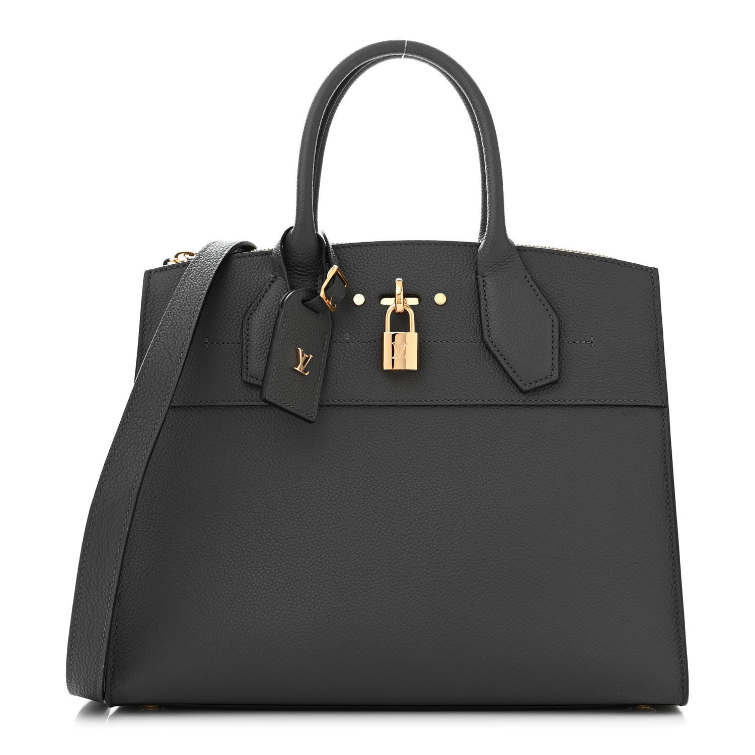 Louis Vuitton Taurillon City Steamer MM Gris 1 of 9