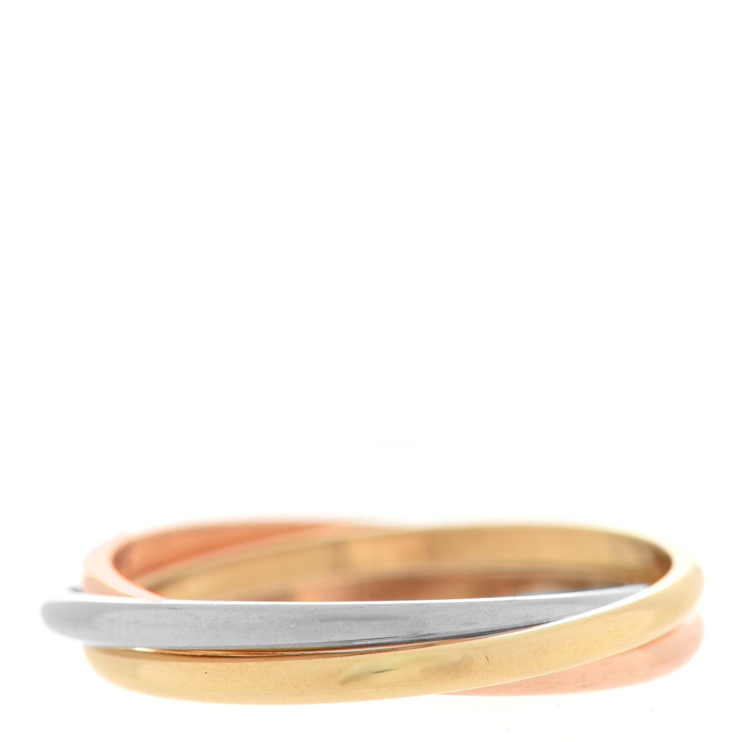 Cartier 18K Pink Yellow White Gold Extra Small Trinity Ring 51 5.75 3 of 5