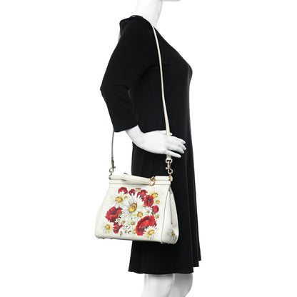 Dolce & Gabbana Dauphine St.Giap Papaveri Print Medium Miss Sicily Satchel White Multicolor 2 of 22