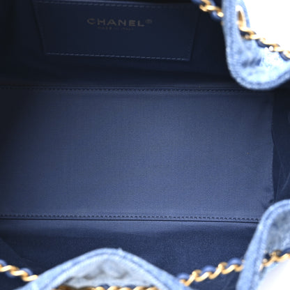 Chanel Washed Denim Quilted Small Chanel 25 Handbag Blue 5 of 10
