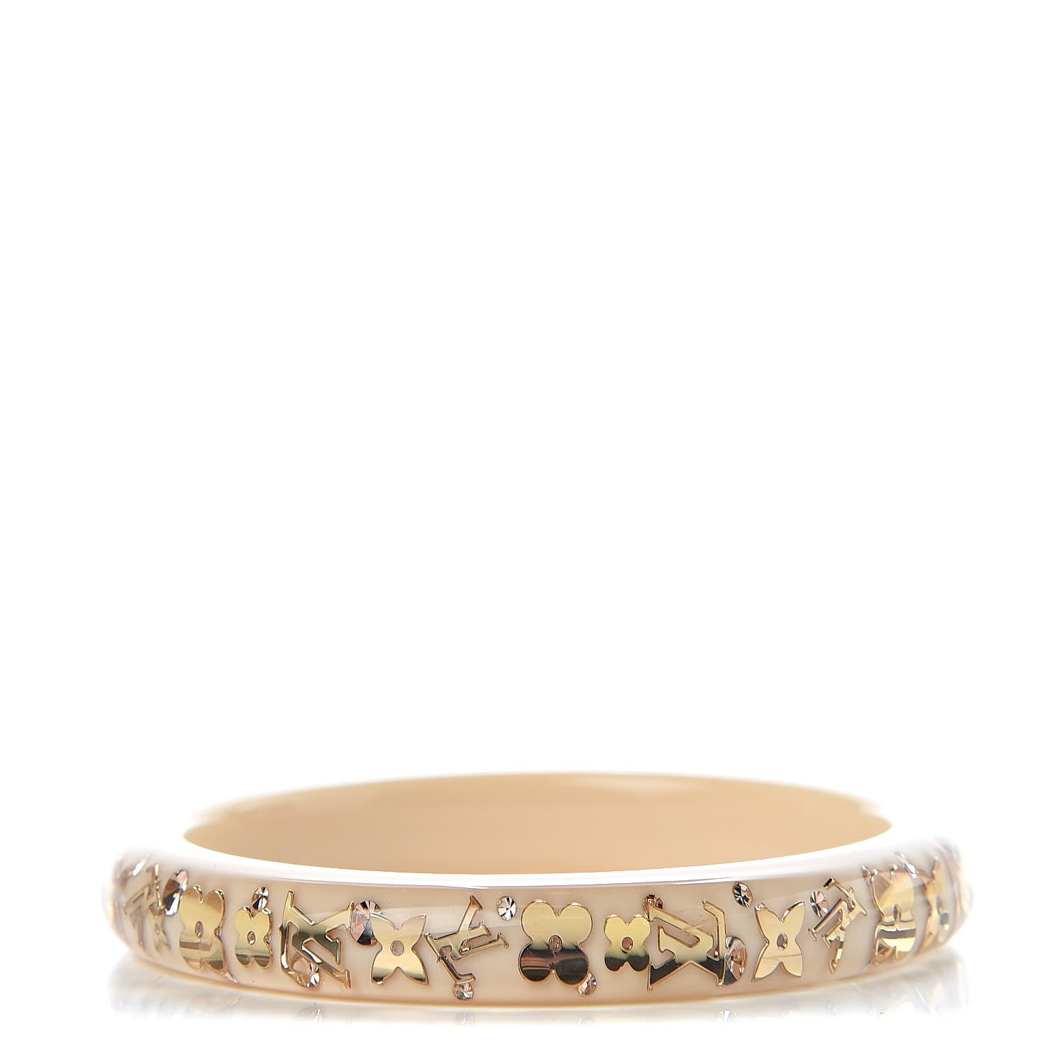 Louis Vuitton Resin Swarovski Medium Inclusion Bracelet PM Nacre 1 of 3
