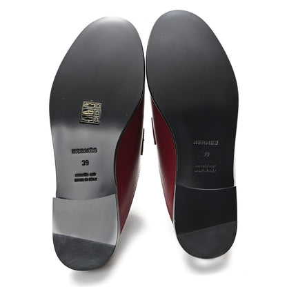 Hermes Calfskin Iota Mules 39 Rouge H 6 of 10