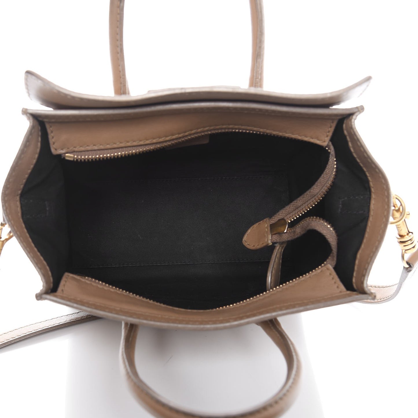 Smooth Calfskin Nano Luggage Camel