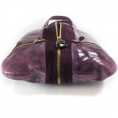 Jimmy Choo Patent Suede Monna /L Tote Purple 4 of 9