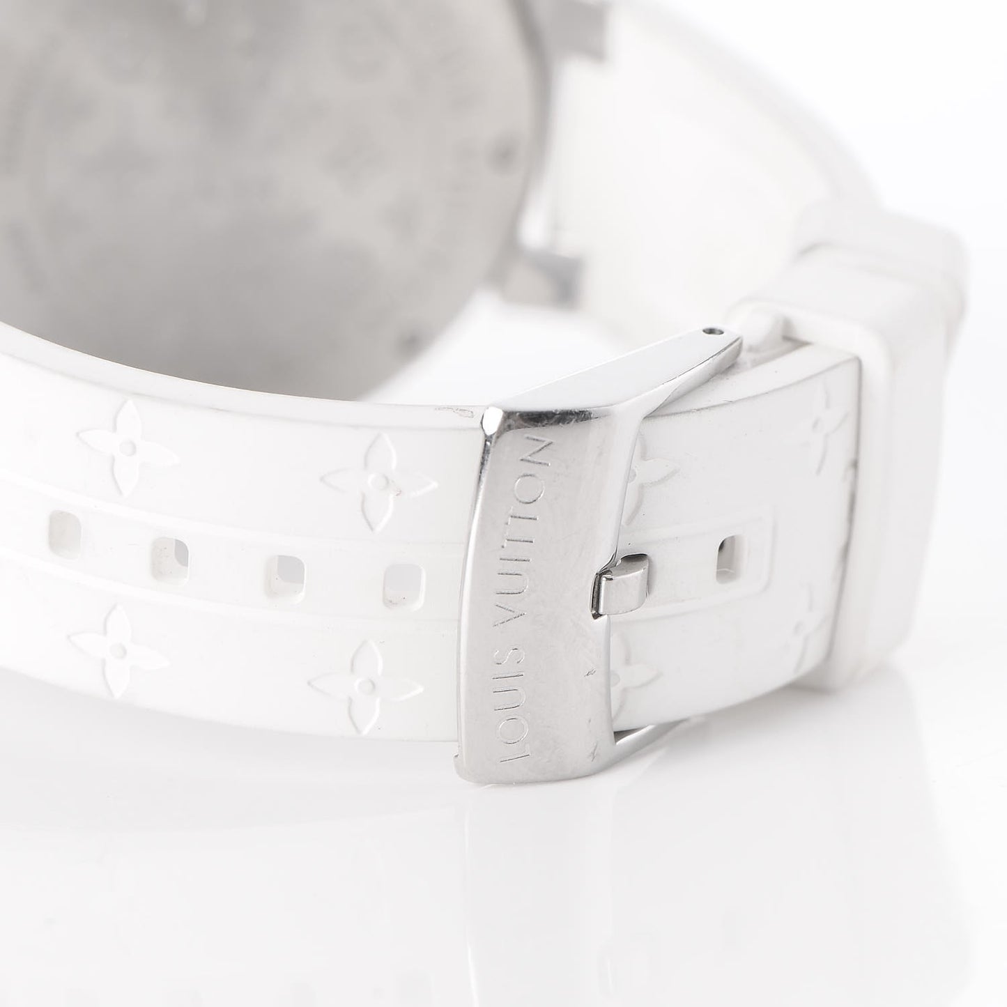 Stainless Steel Rubber Diamond Mother of Pearl 34mm Tambour Lovely Cup Quartz Watch