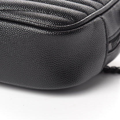 Saint Laurent Grain De Poudre Matelasse Monogram Mini Lou Camera Bag Black 10 of 11