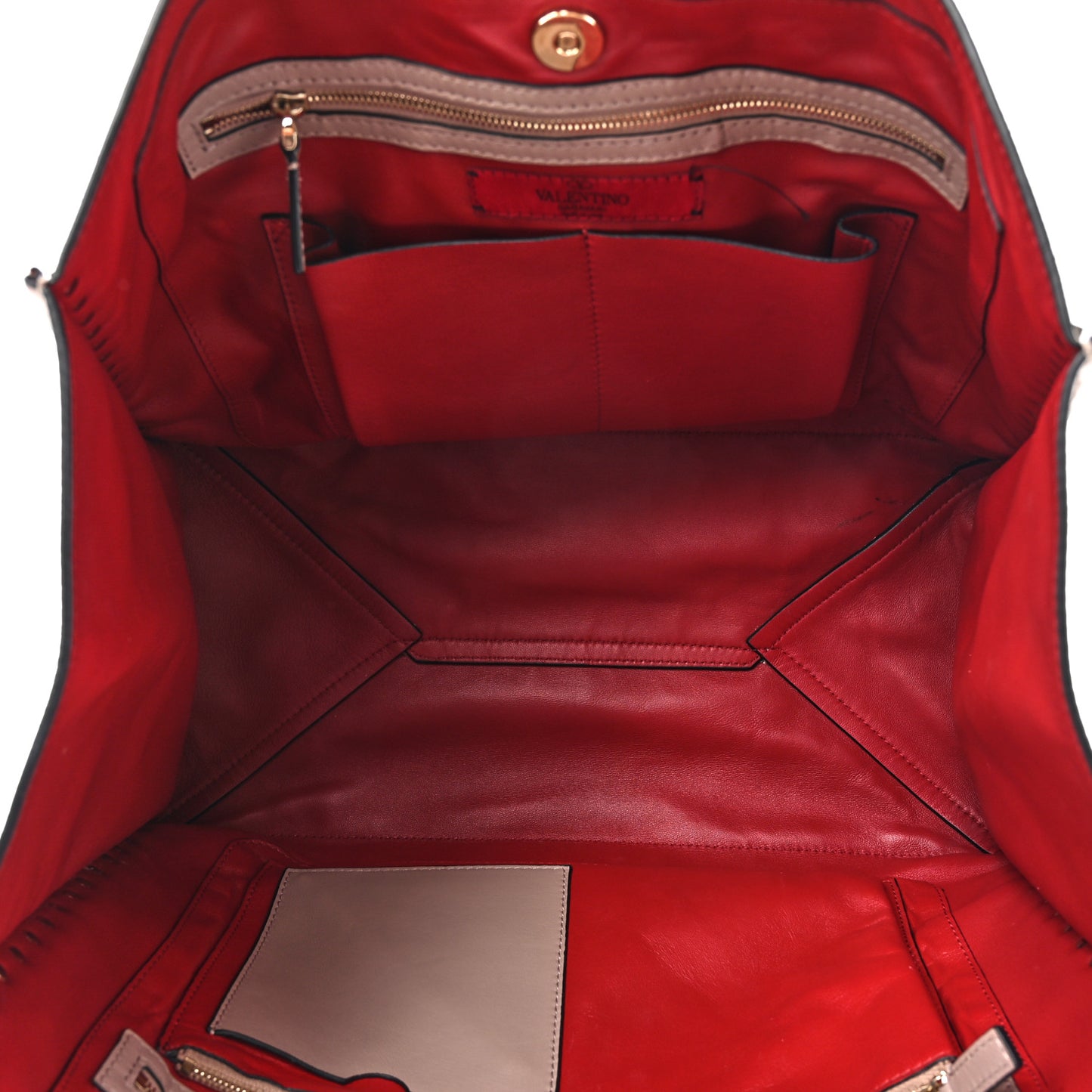 Nappa Medium Rockstud Soft Tote Soft Noisette