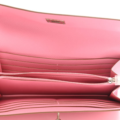 Hermes Epsom Kelly Longue Wallet Rose Confetti 5 of 8