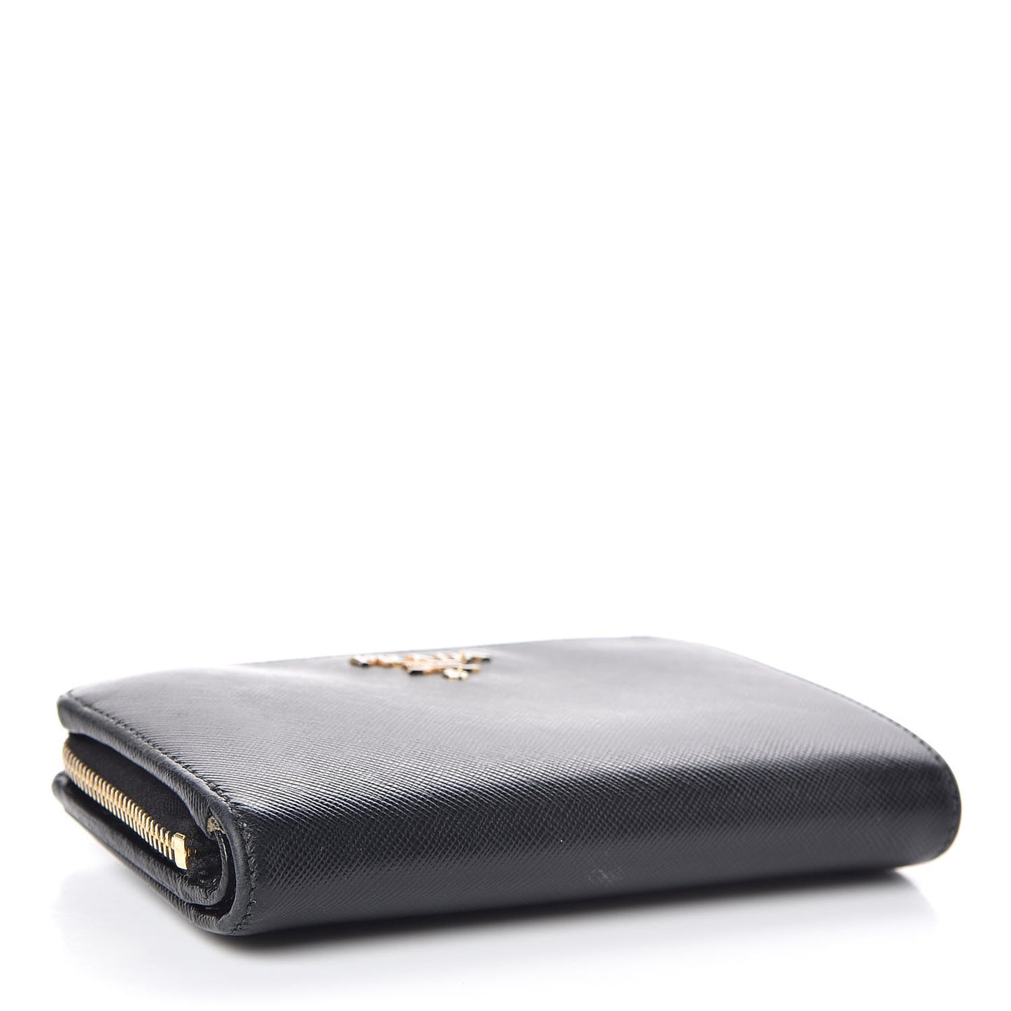 Saffiano Metal Compact Wallet Black