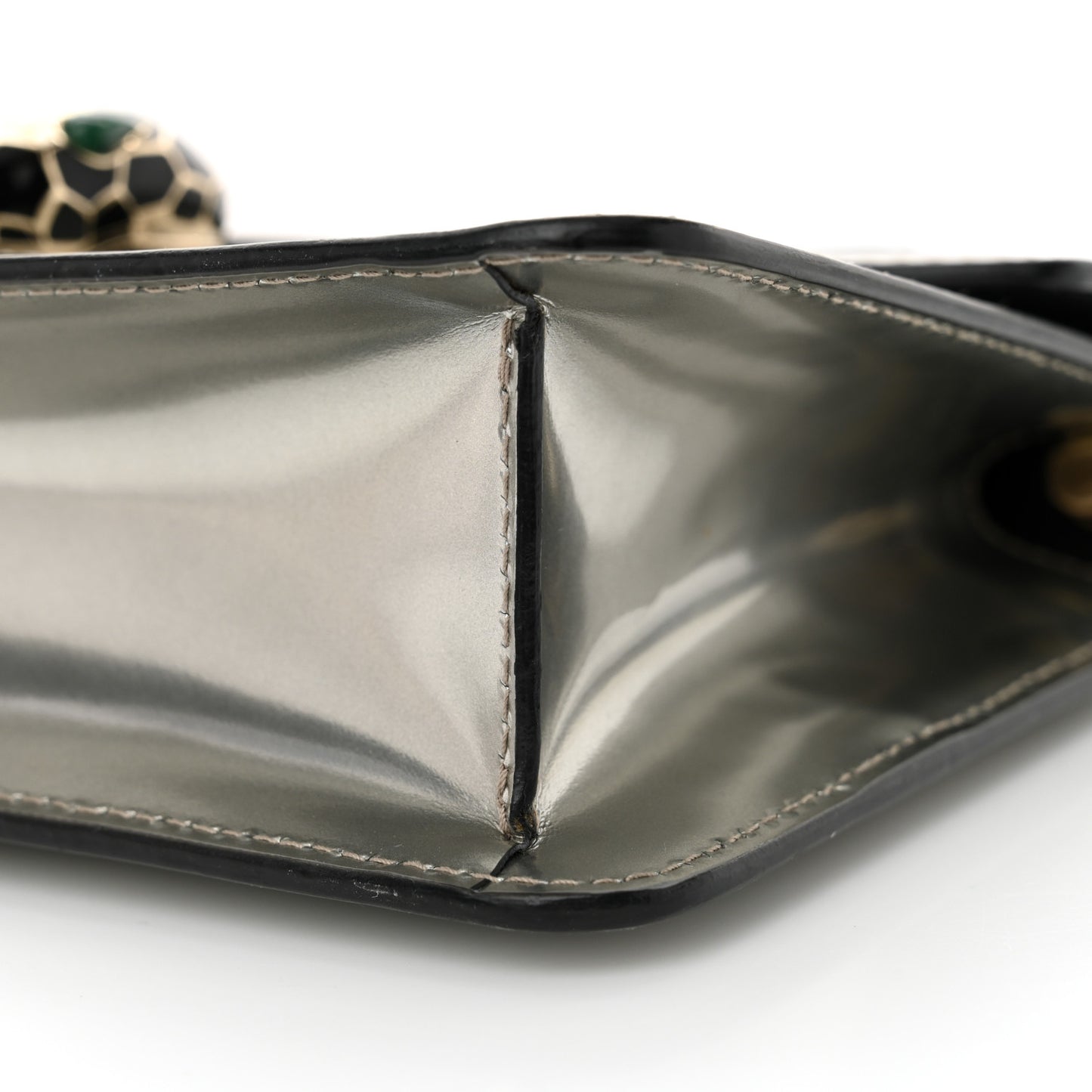 Metallic Serpenti Forever Small Shoulder Bag Silver