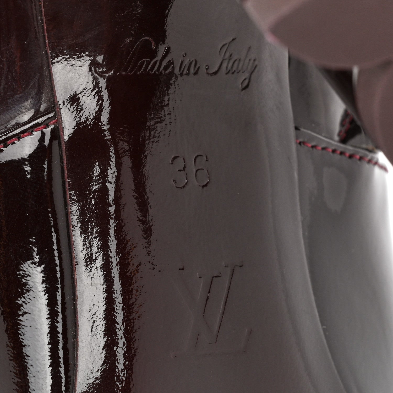 Louis Vuitton Patent Uniformes Silhouette Ankle Boots 36 Bordeaux 6 of 11