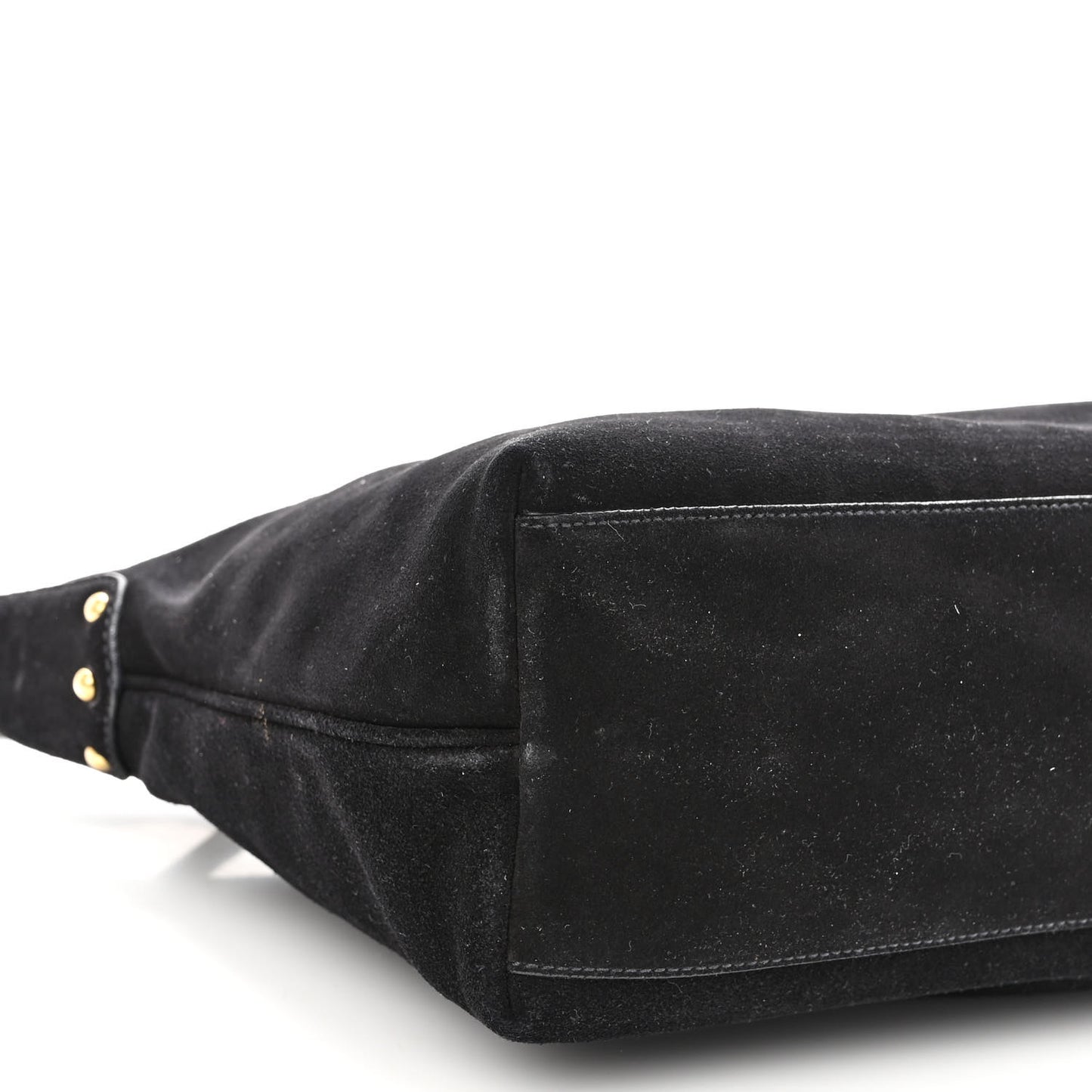 Scamosciato Suede Shoulder Bag Black