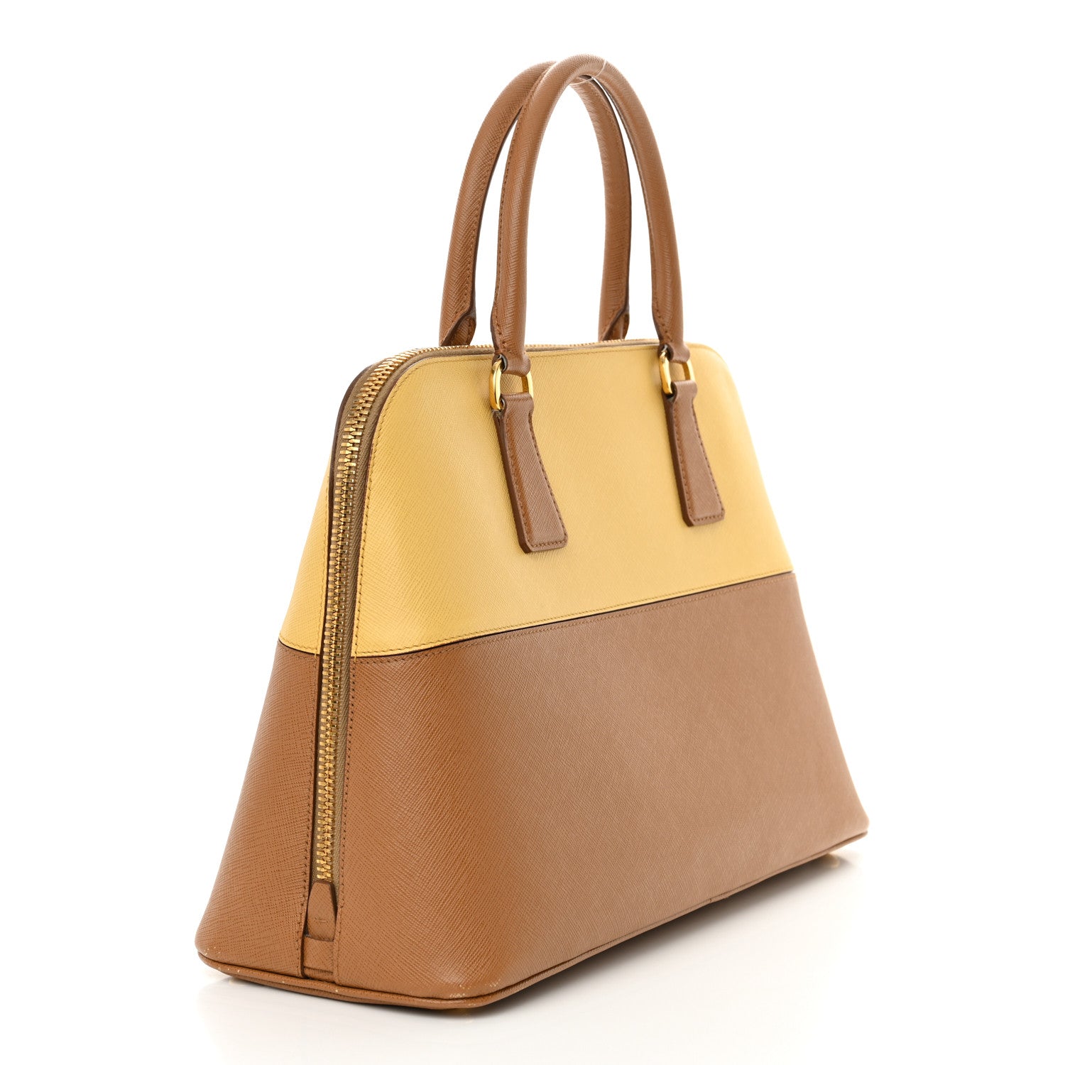 Prada Saffiano Lux Medium Promenade Tote Caramel Ginestra 2 of 14
