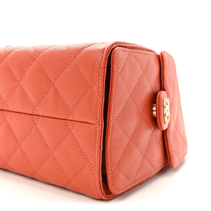 Chanel Caviar Quilted Small Chanel 25 Handbag Dark Orange 10 of 11