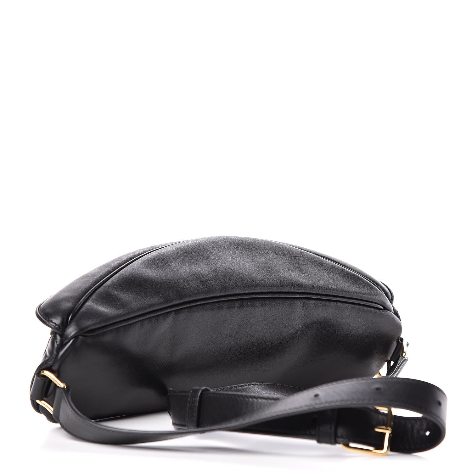 Celine Calfskin Quilted C Charm Belt Bag Black 3 of 9