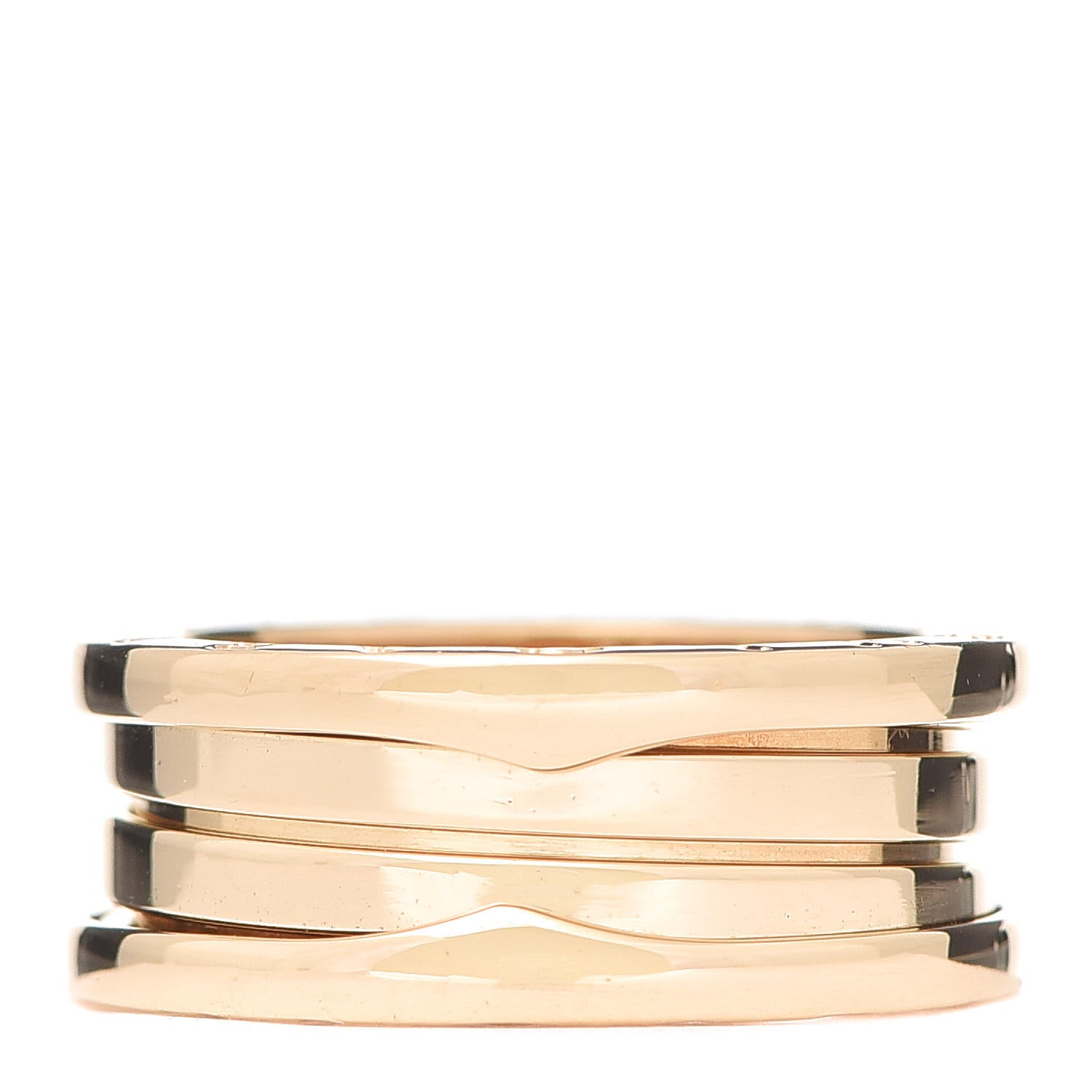 Bulgari 18K Yellow Gold B.Zero1 Three-Band Ring 56 7.5 1 of 5