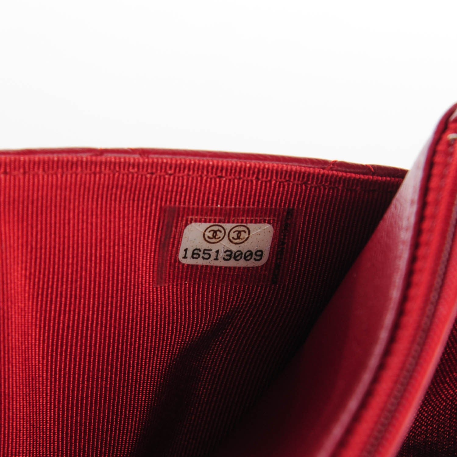 Chanel Lambskin Quilted Wallet On Chain WOC Red 8 of 8