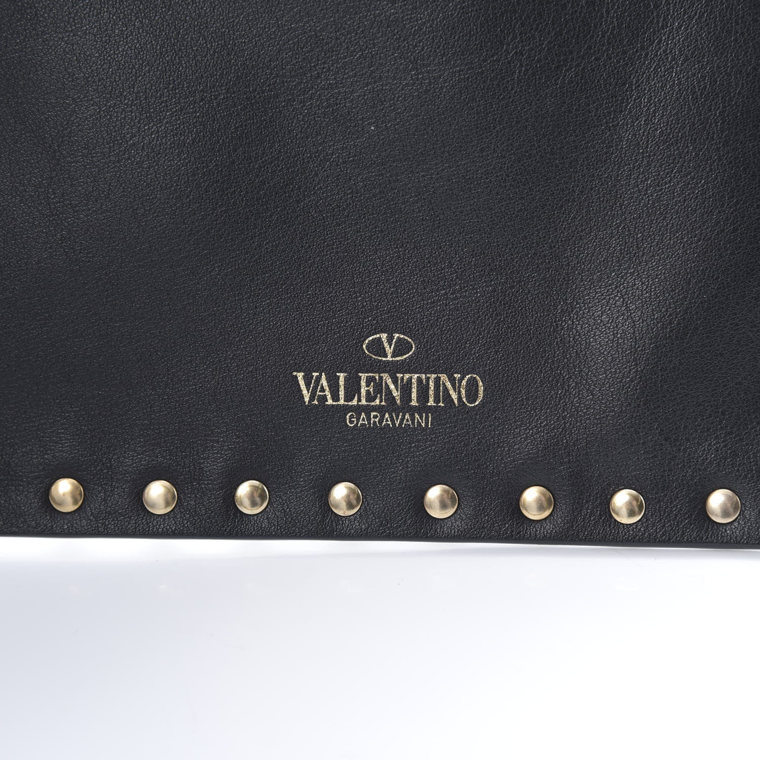 Valentino Garavani Vitello Large Rockstud Zip Pouch Black 7 of 8