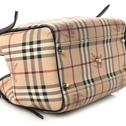 Burberry Haymarket Check Small Canterbury Tote Chocolate 9 of 10