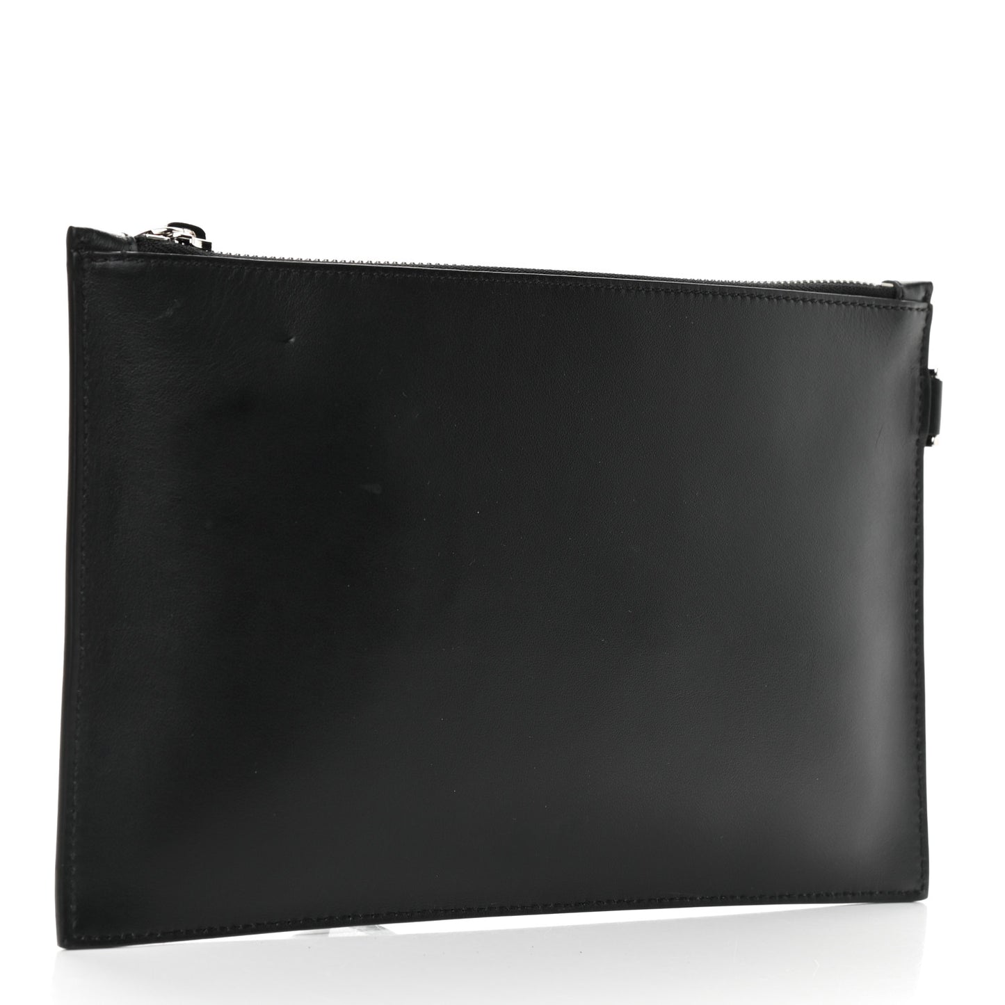 Calfskin Small Embroidered Hearts Logo Clutch
