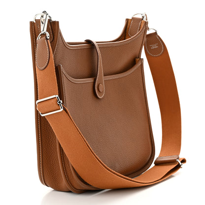 Hermes Taurillon Clemence Evelyne III PM Gold 3 of 12