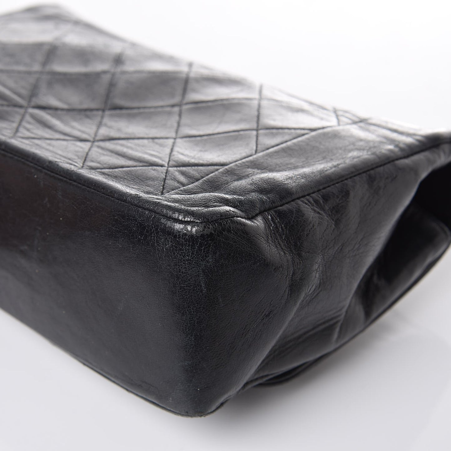 Lambskin Quilted Medium Single Flap Black