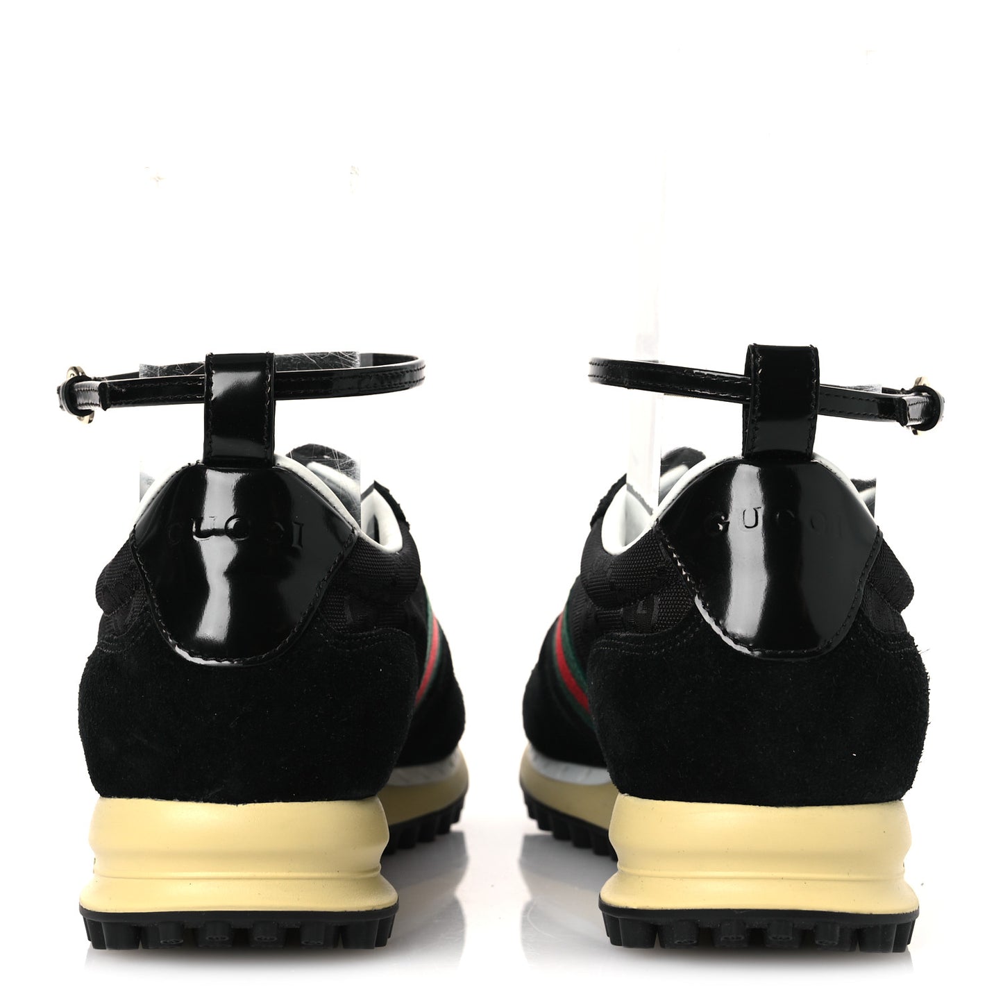 GG Suede Monogram Web Re-Motion Sneakers 38 Black