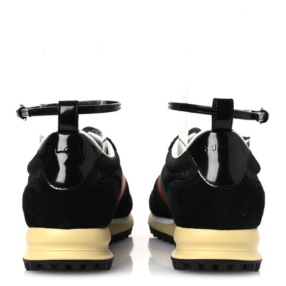 Gucci GG Suede Monogram Web Re-Motion Sneakers 38 Black 4 of 11