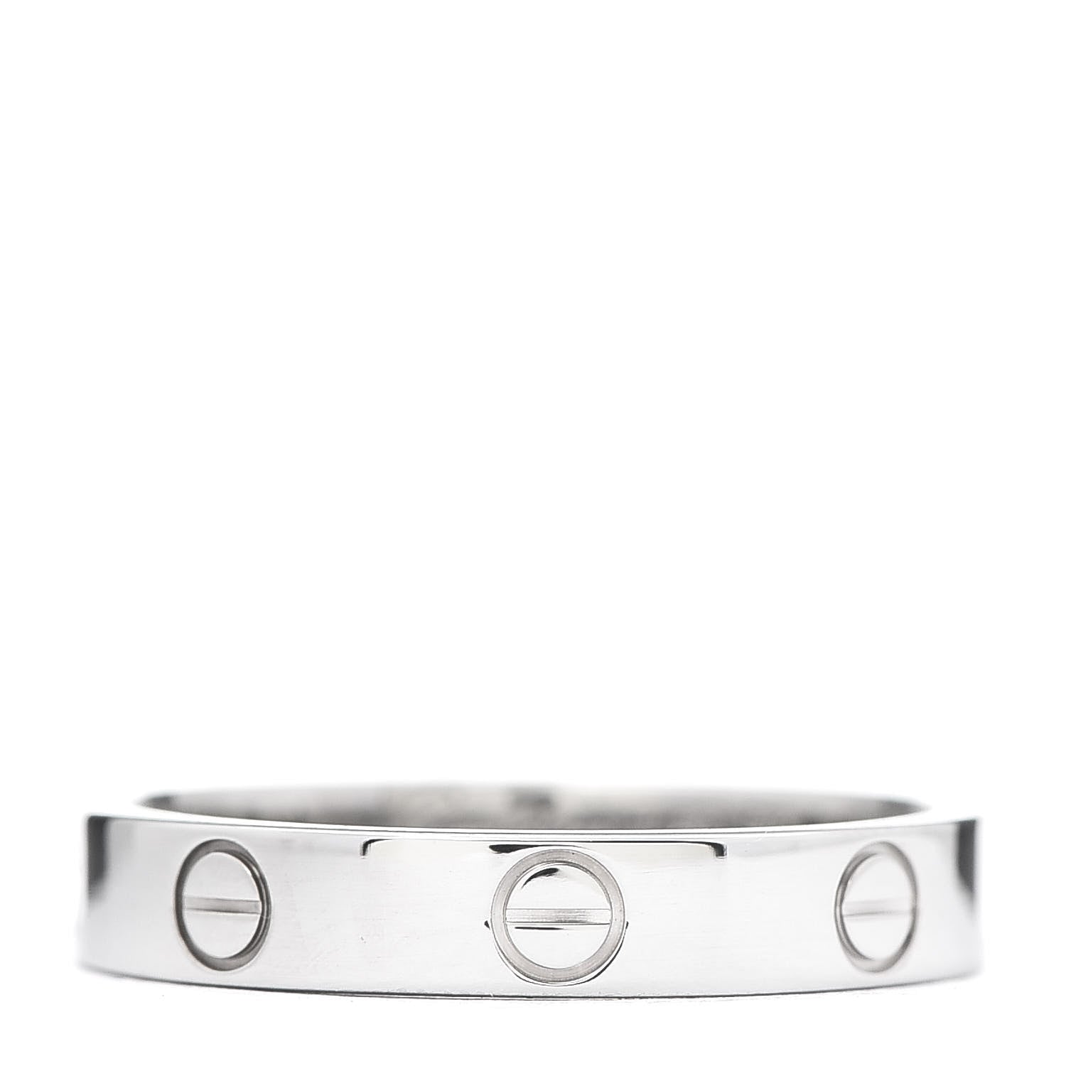 Cartier 18K White Gold 3.5mm LOVE Wedding Band Ring 56 7.75 1 of 4