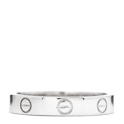 Cartier 18K White Gold 3.5mm LOVE Wedding Band Ring 56 7.75 1 of 4