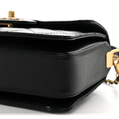 Chanel Shiny Caviar Quilted Mini Top Handle Flap Black 10 of 11