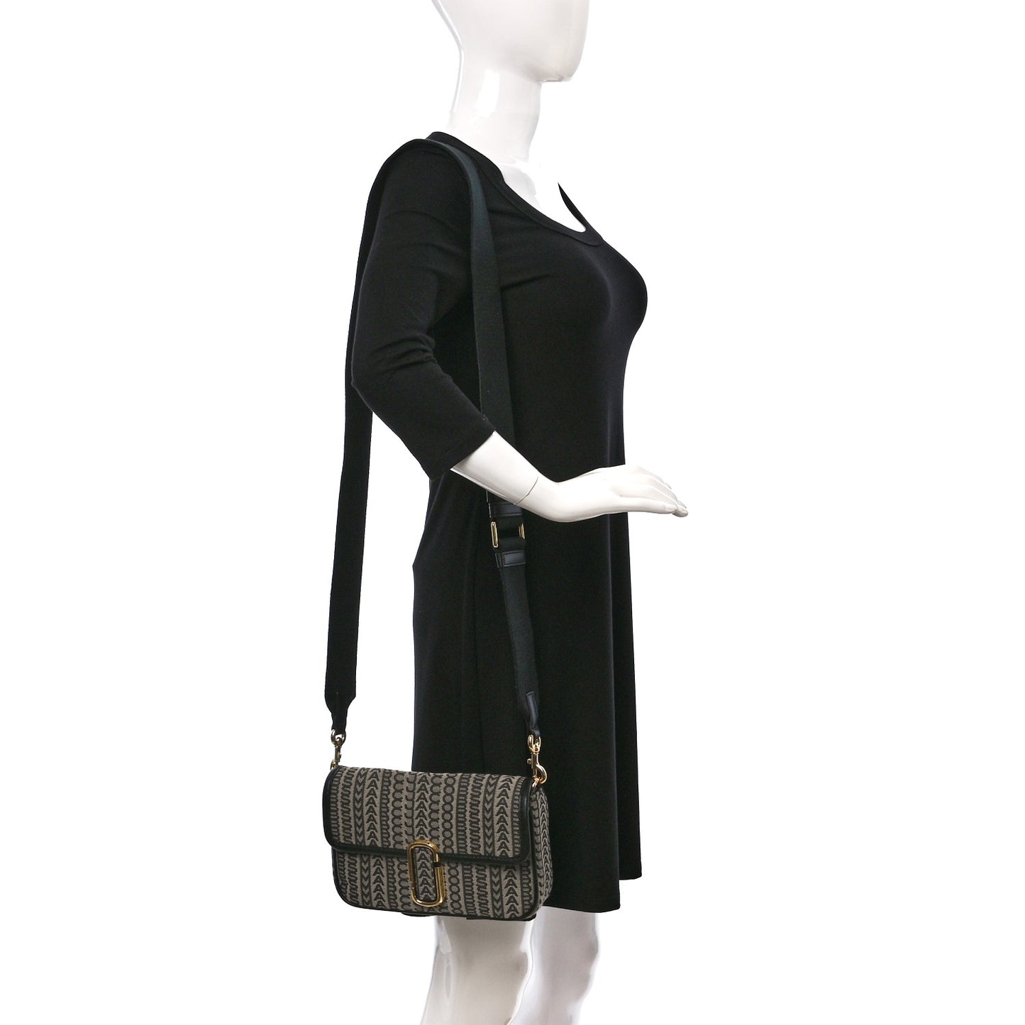 Cotton Jacquard The Monogram J Marc Shoulder Bag Beige Multi