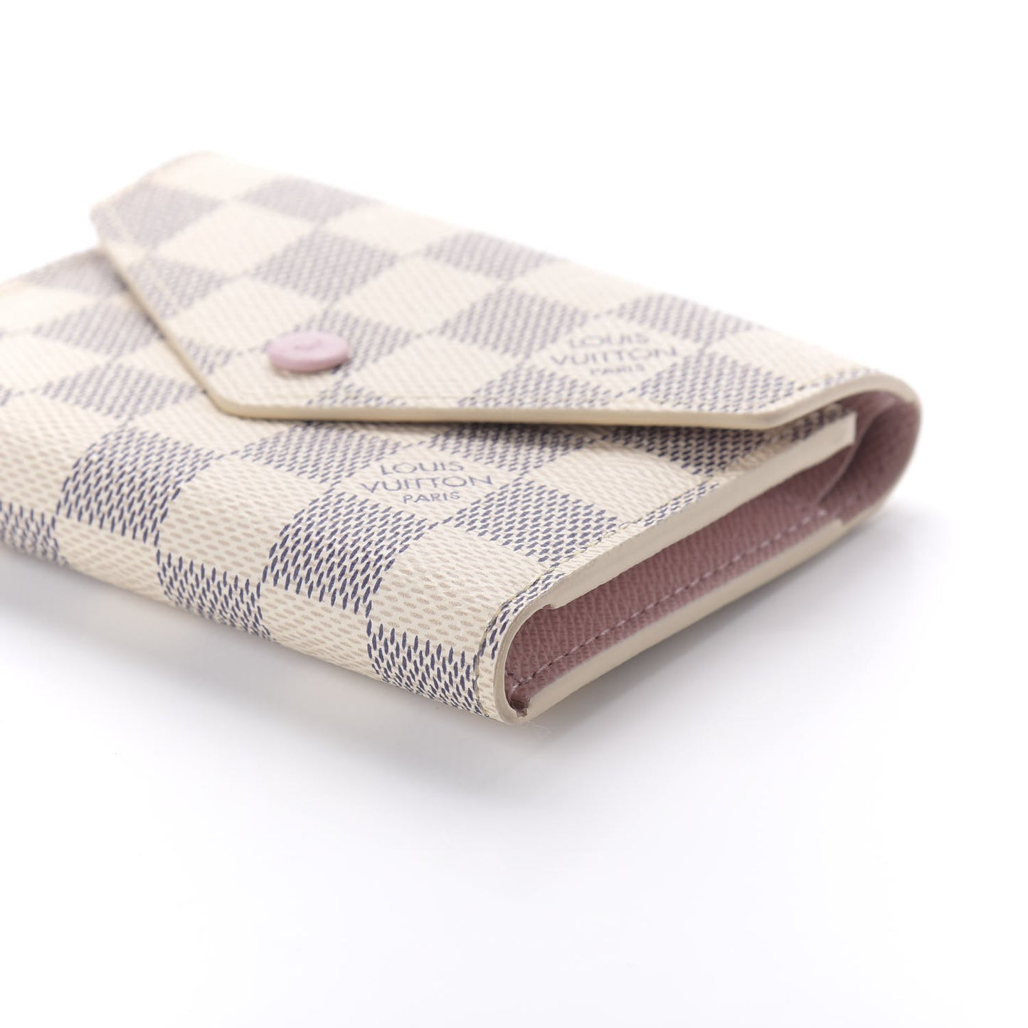 Damier Azur Victorine Wallet Rose Ballerine