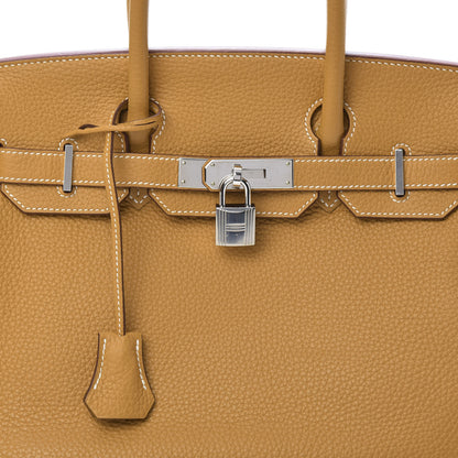 Hermes Taurillon Clemence Birkin 30 Natural Sable 9 of 14