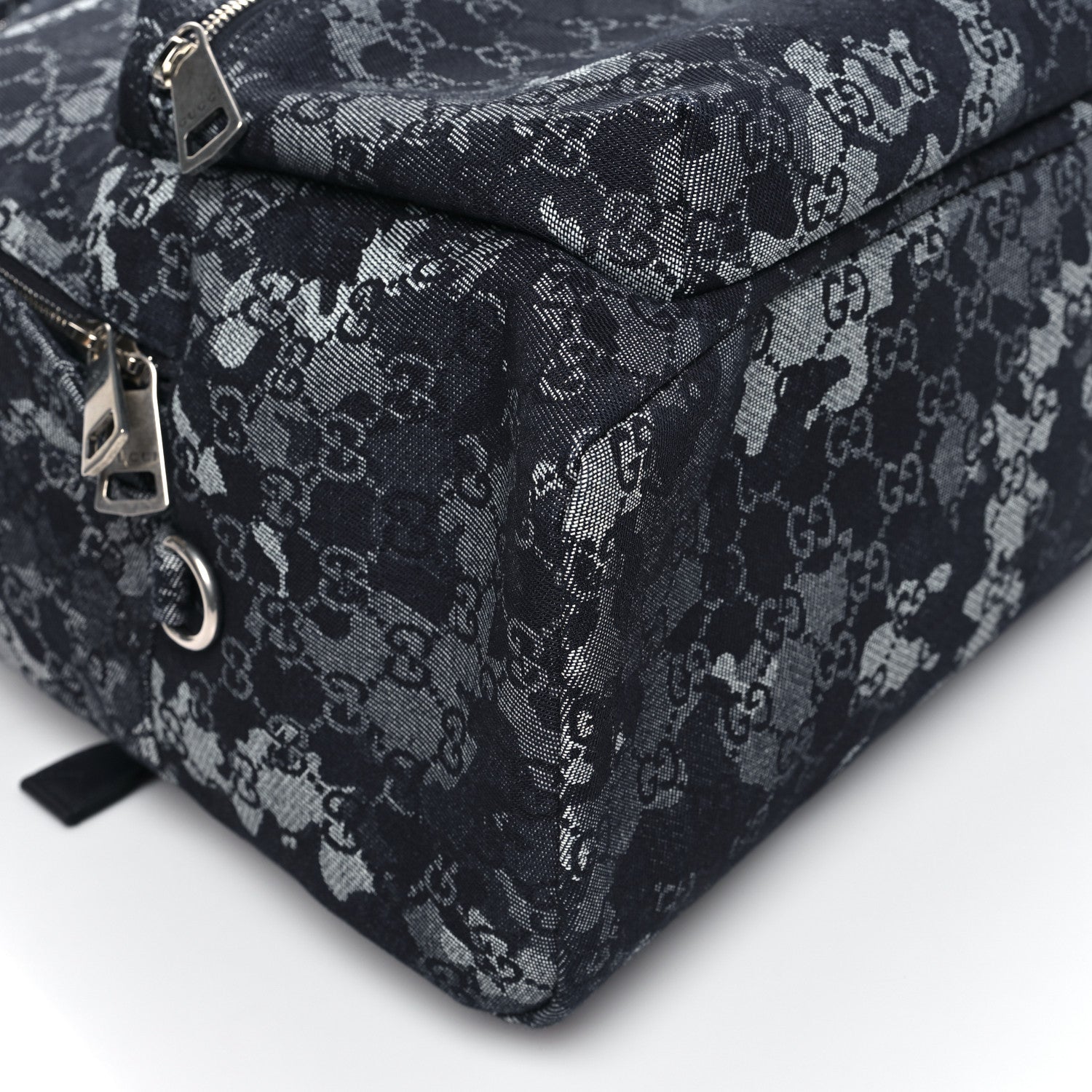 Gucci Denim Monogram Camouflage Large Backpack Blue 7 of 8