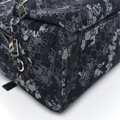 Gucci Denim Monogram Camouflage Large Backpack Blue 7 of 8